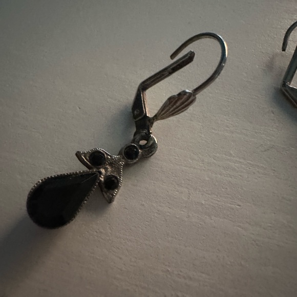 Black and Silver Earrings - Picture 8 of 10